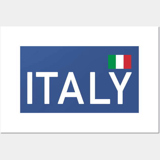 Italy Flag Italia Italian Italiano Sports Wall Art by E